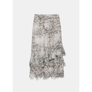 Mint Velvet Neutral Snake Print Maxi Skirt